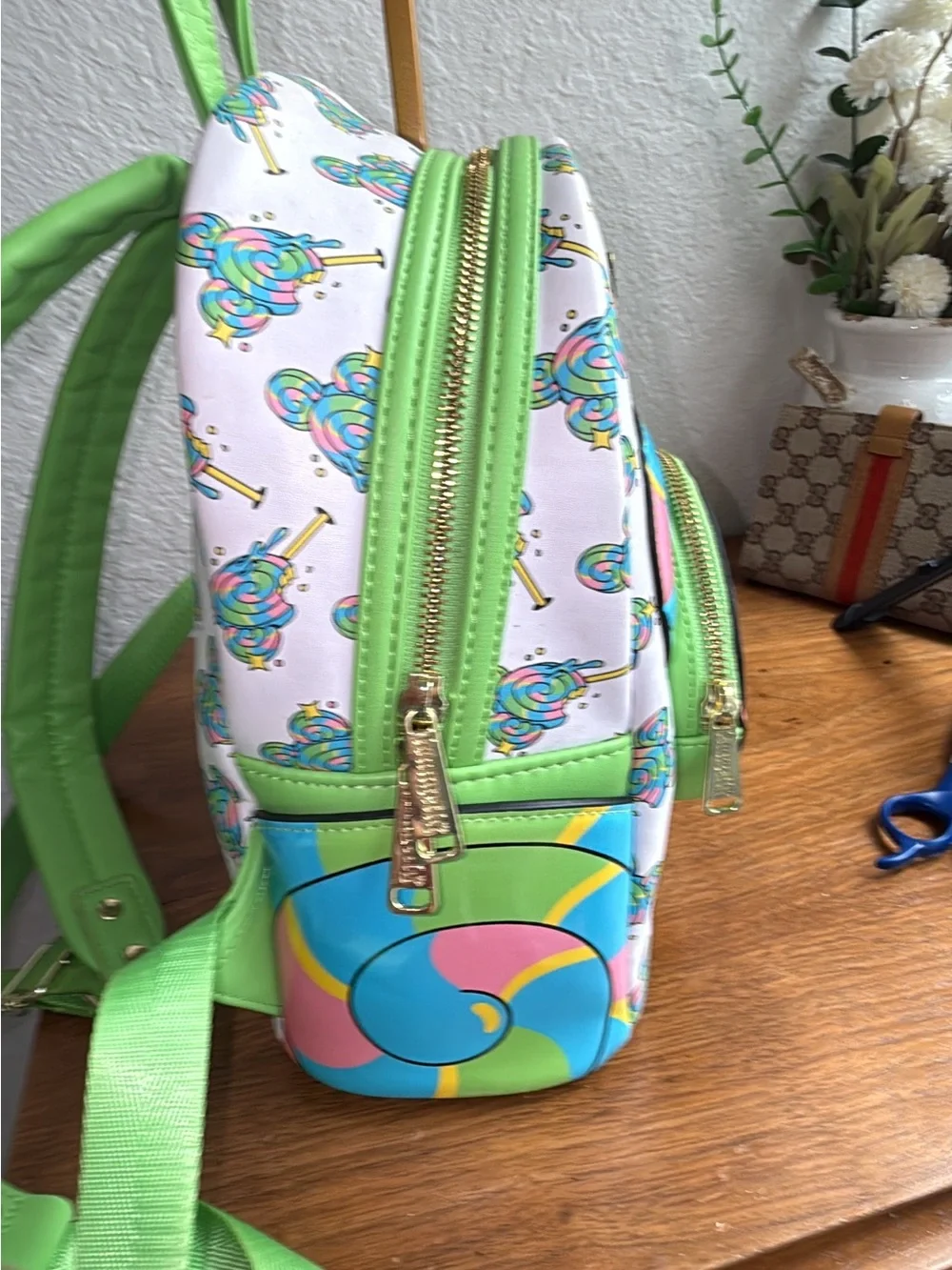 Disney parks Loungefly backpack Disney eats lollipop 3 D